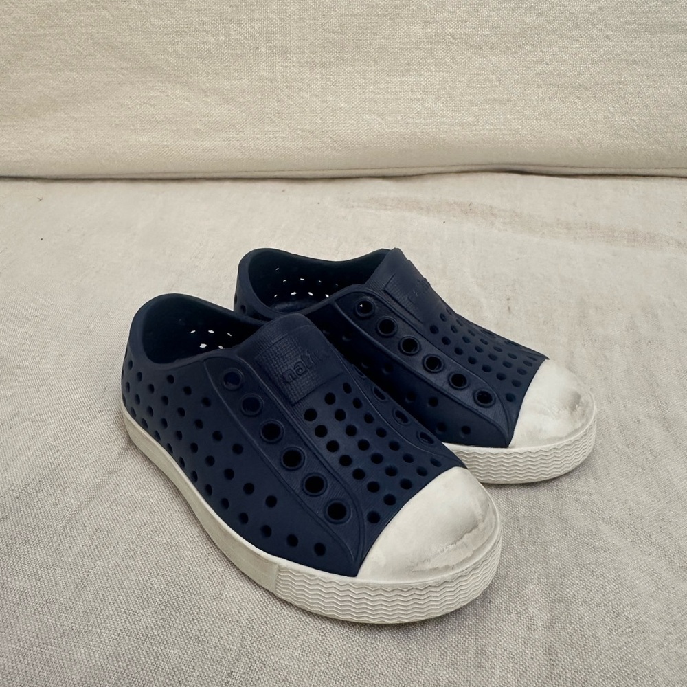 Native Navy blue toddler shoes